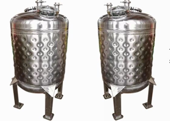 কুলিংয়ের জন্য স্টেইনলেস স্টিল 250L ডিম্পল জ্যাকেট ট্যাঙ্ক